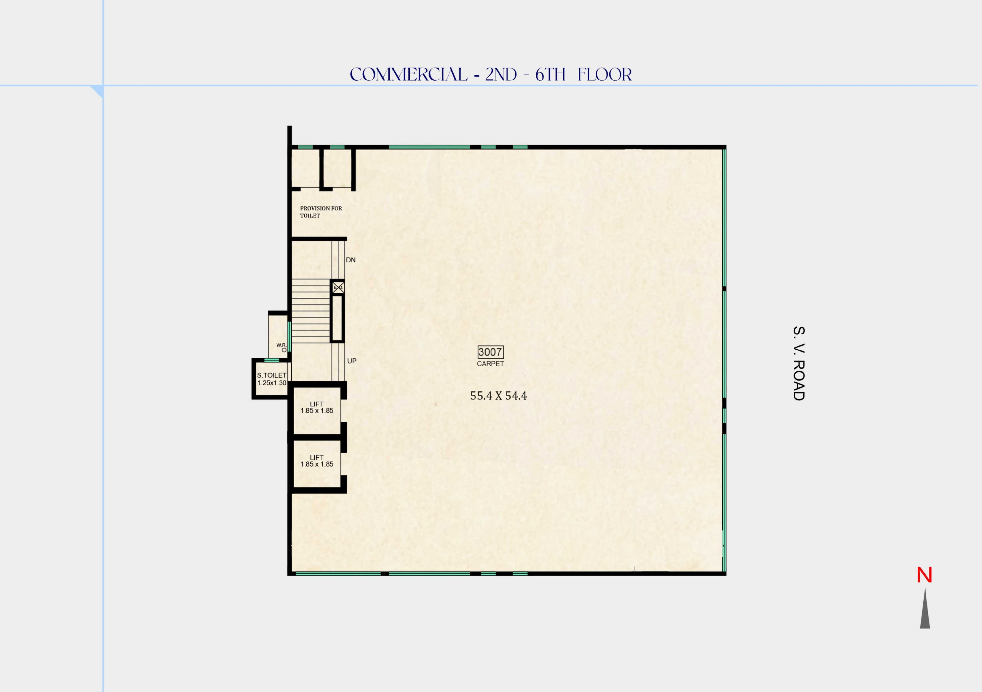 2nd to 6th Floor Plan